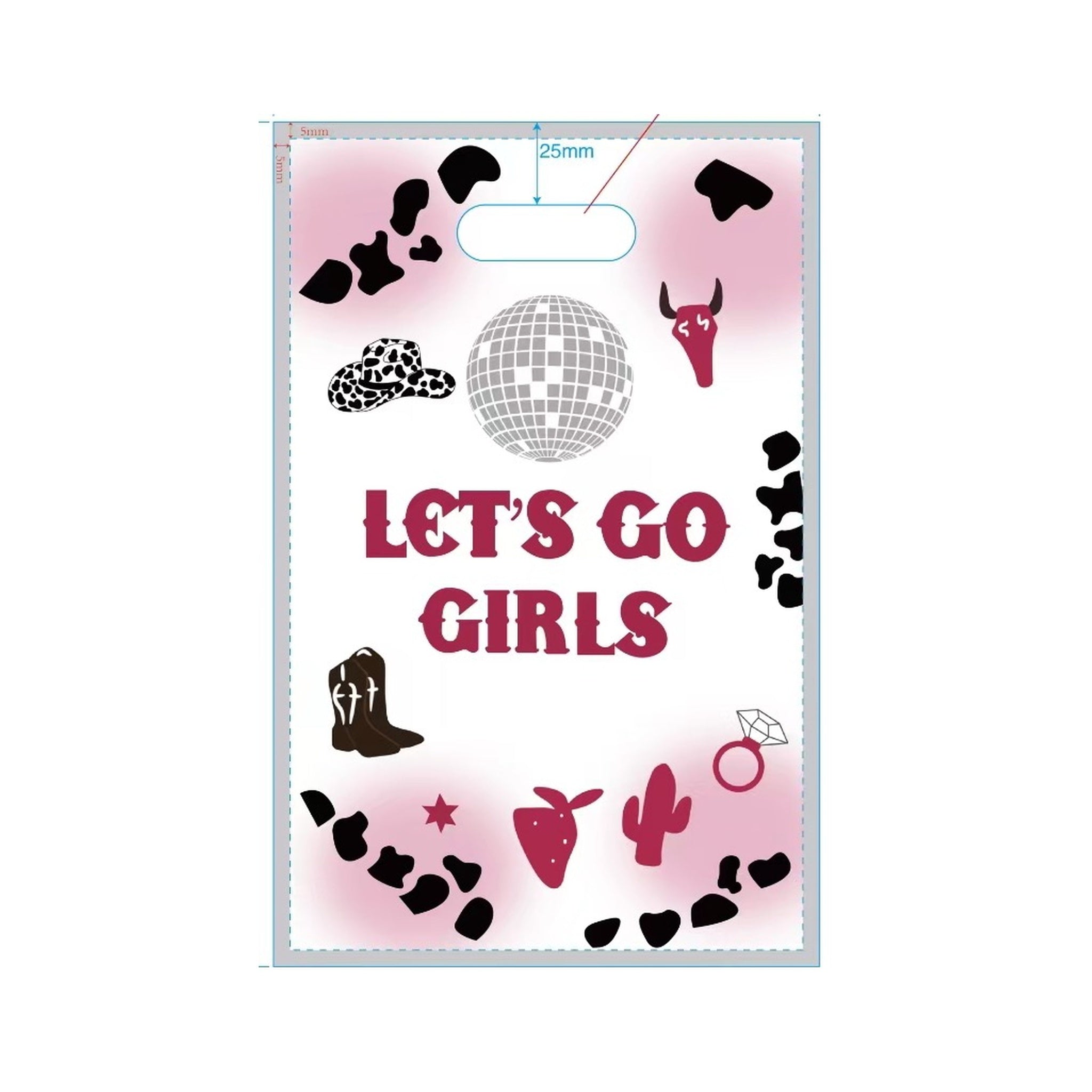 30 ct Loot bags Cowgirl 480Pk/Cs Inner 12Pk